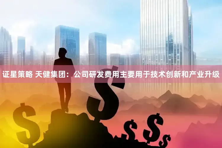 证星策略 天健集团：公司研发费用主要用于技术创新和产业升级